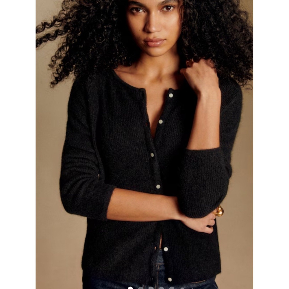 Sezane Black Gaspard Cardigan Sweater